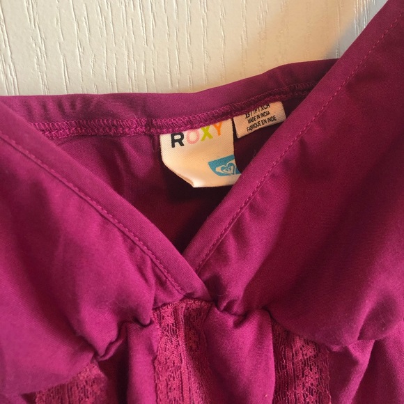 Women’s Roxy Tank Top Dark Pink - Picture 3 of 4